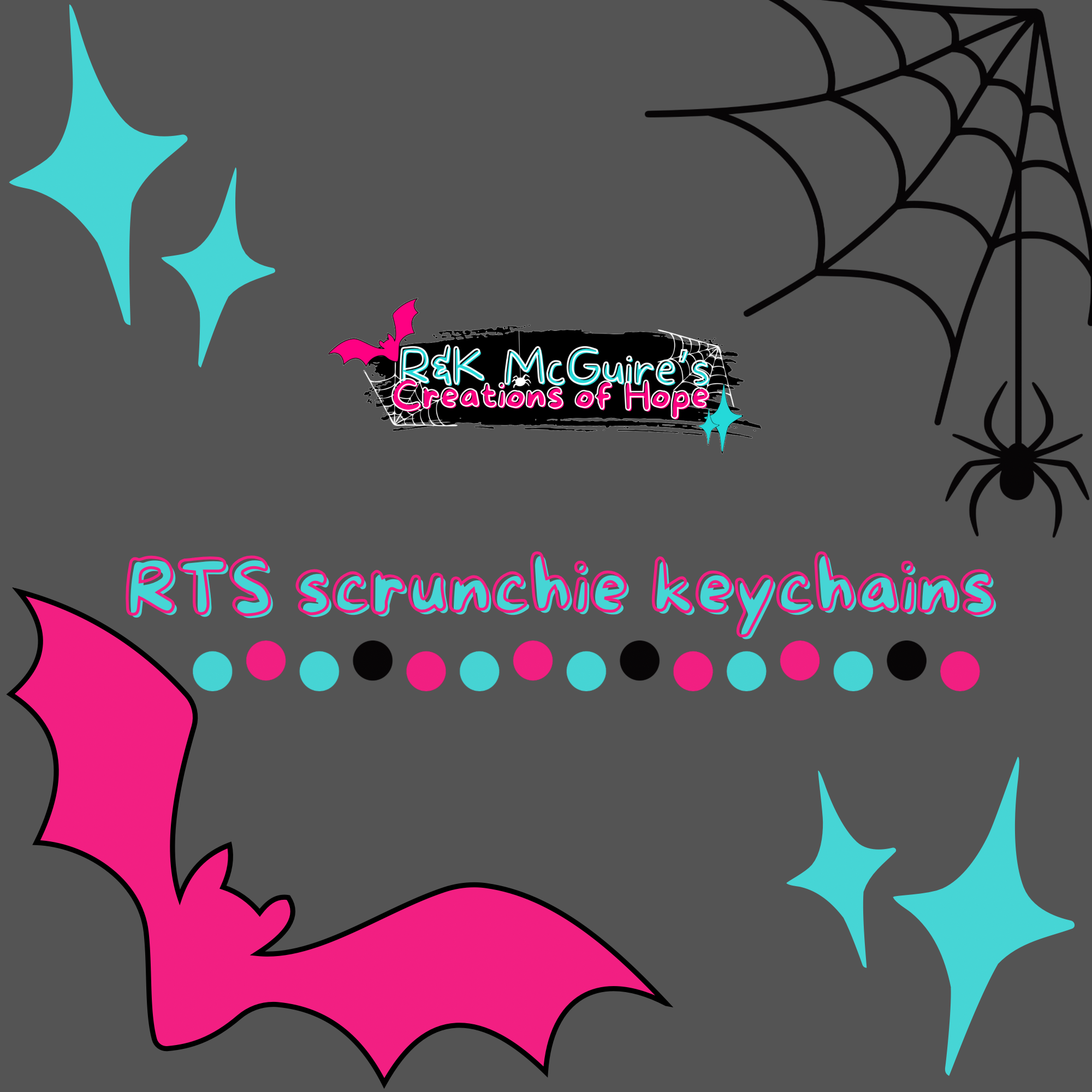 RTS scrunchie keychains