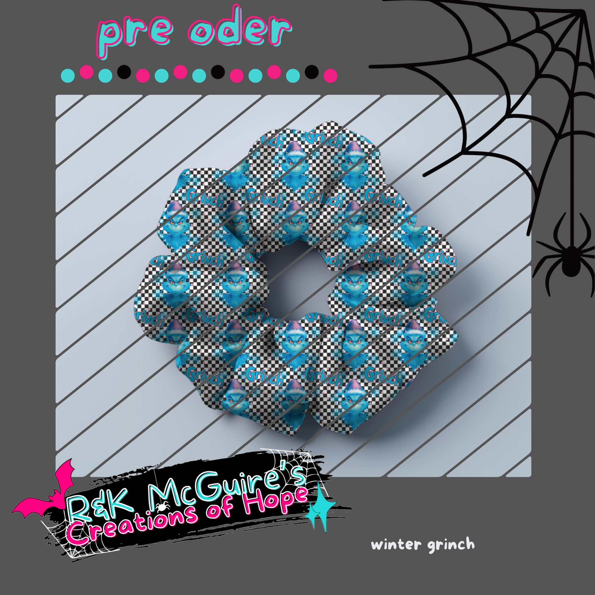 winter green guy scrunchie pre order