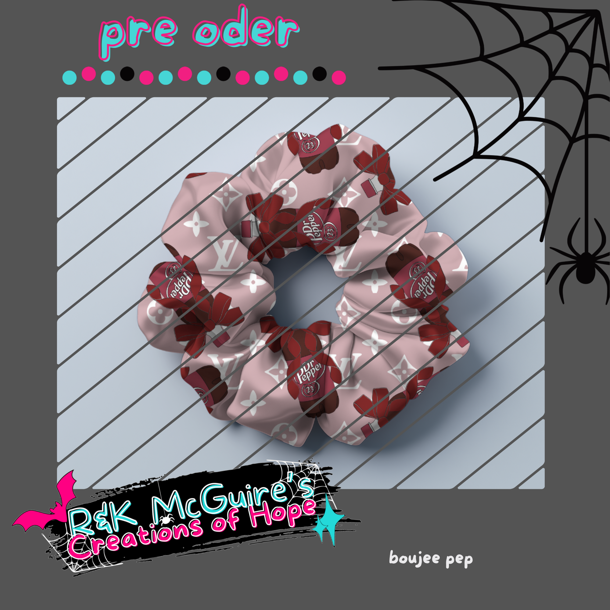 boujee pep scrunchie pre order