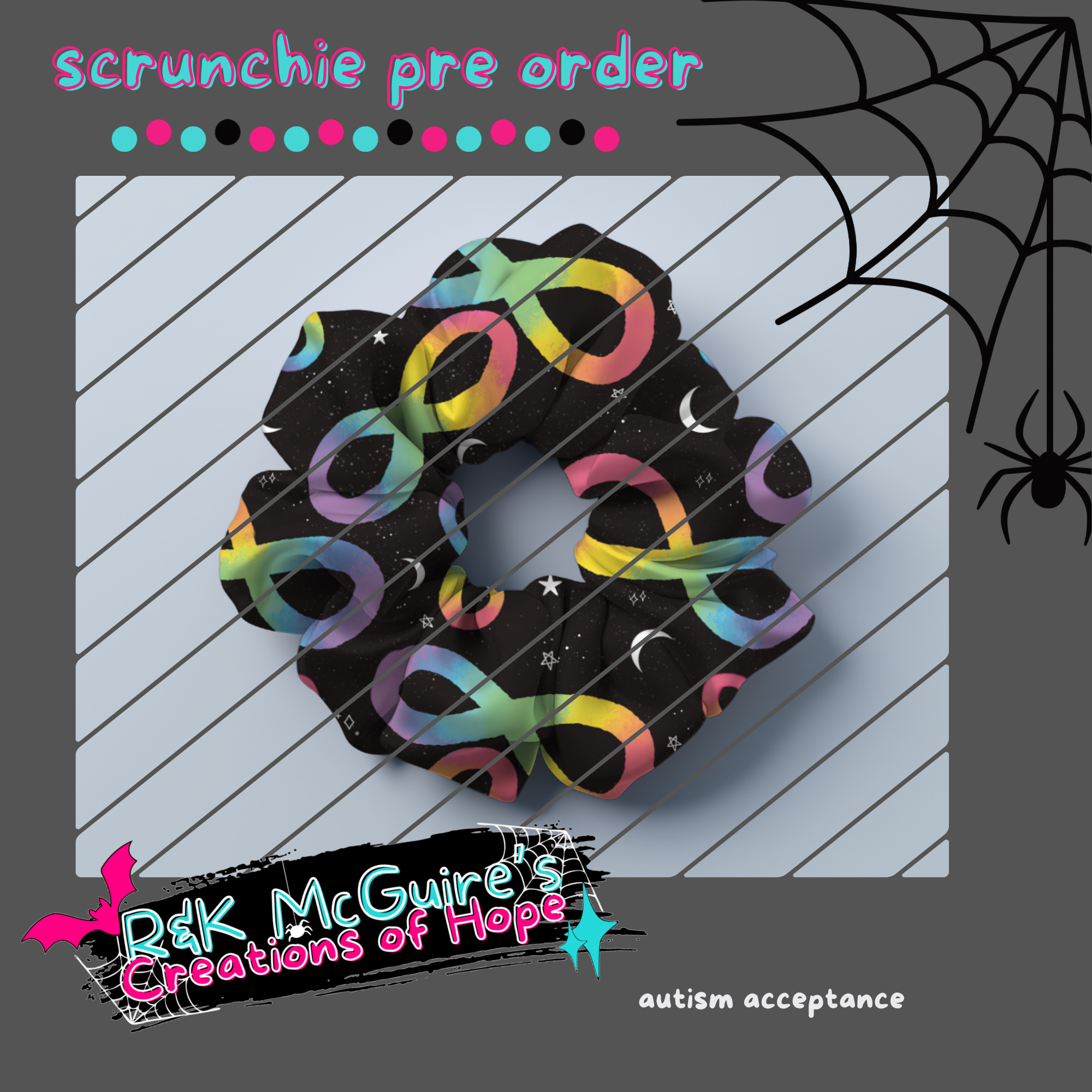 autism acceptance scrunchie pre order