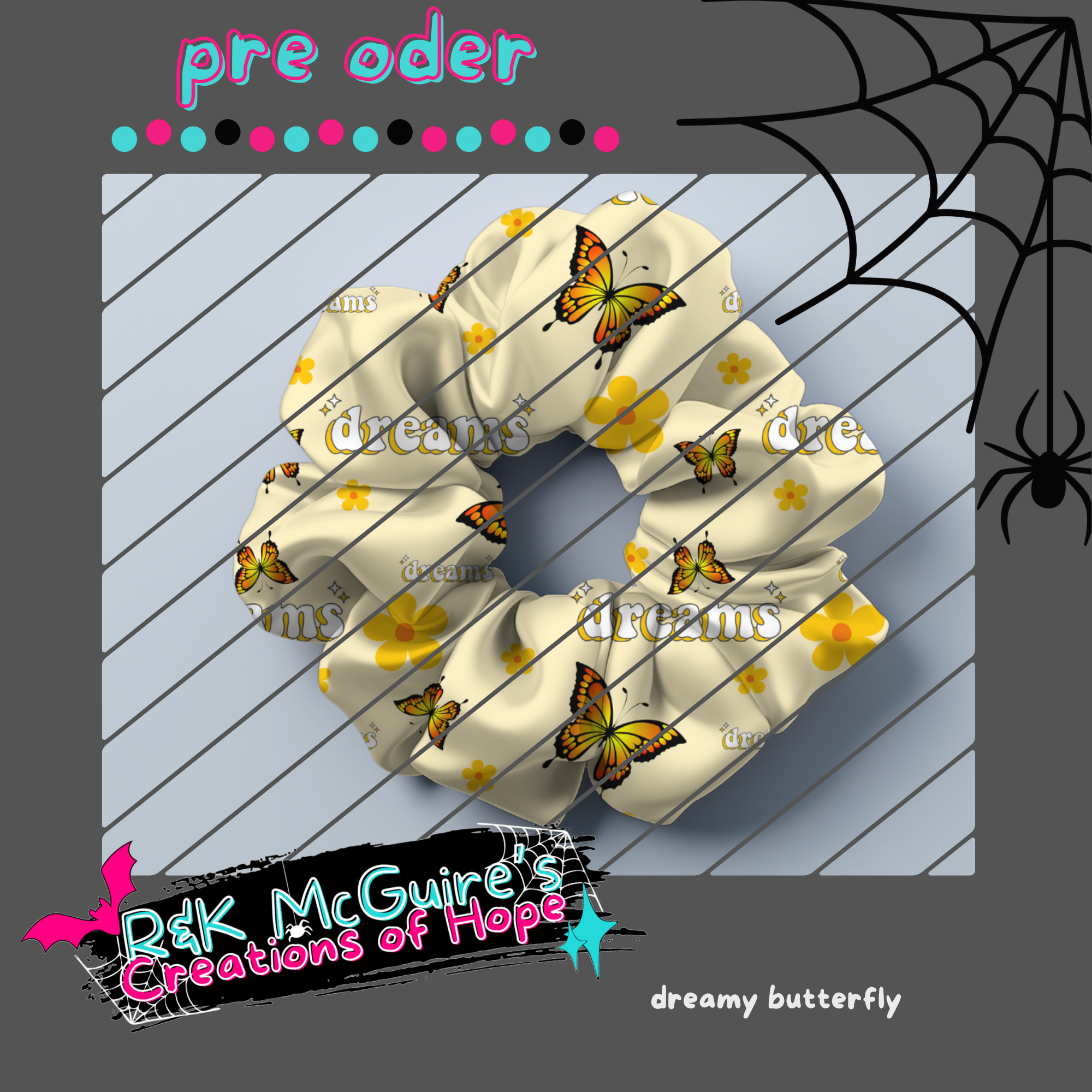 dreamy butterflies pre scrunchie order