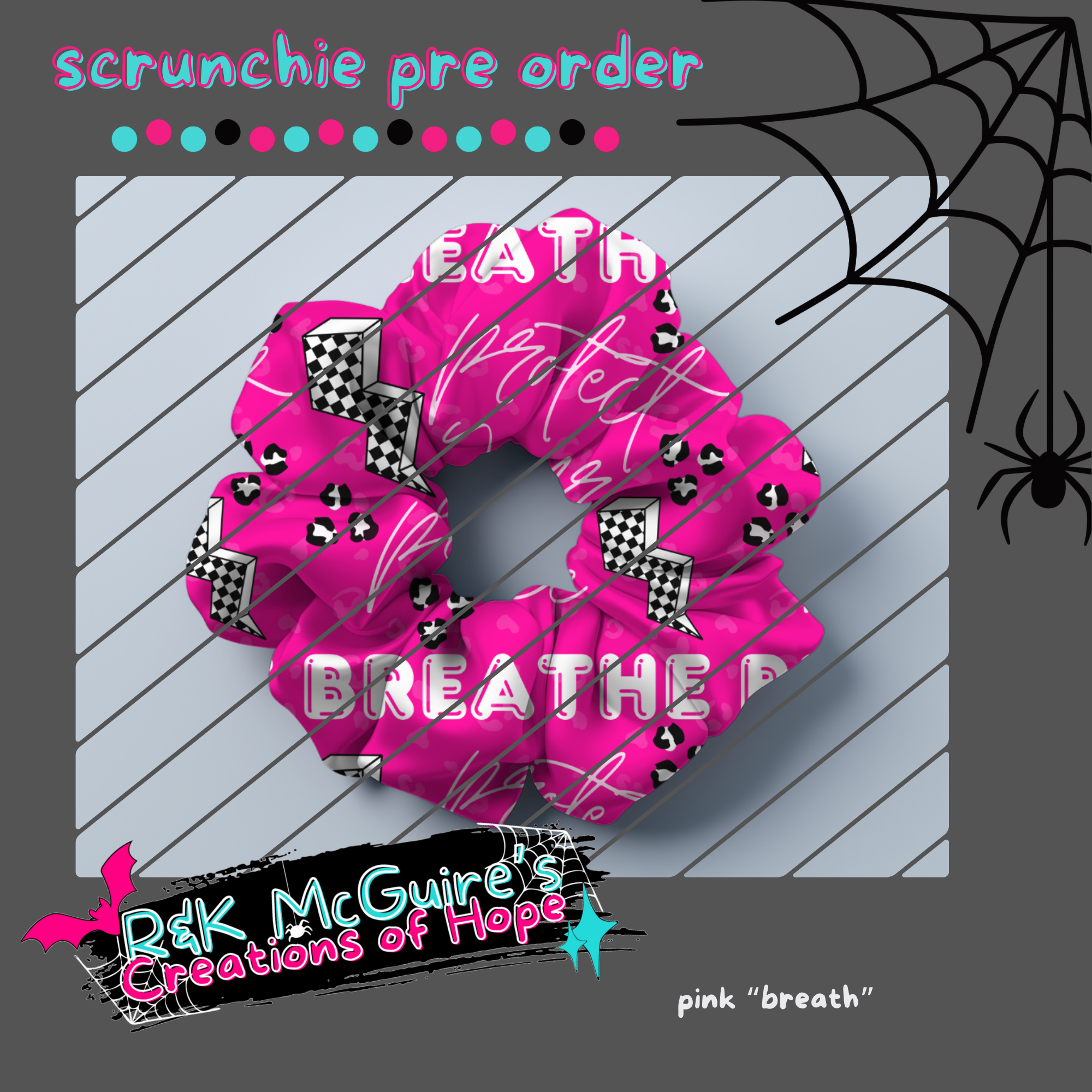 pink breath scrunchie pre order