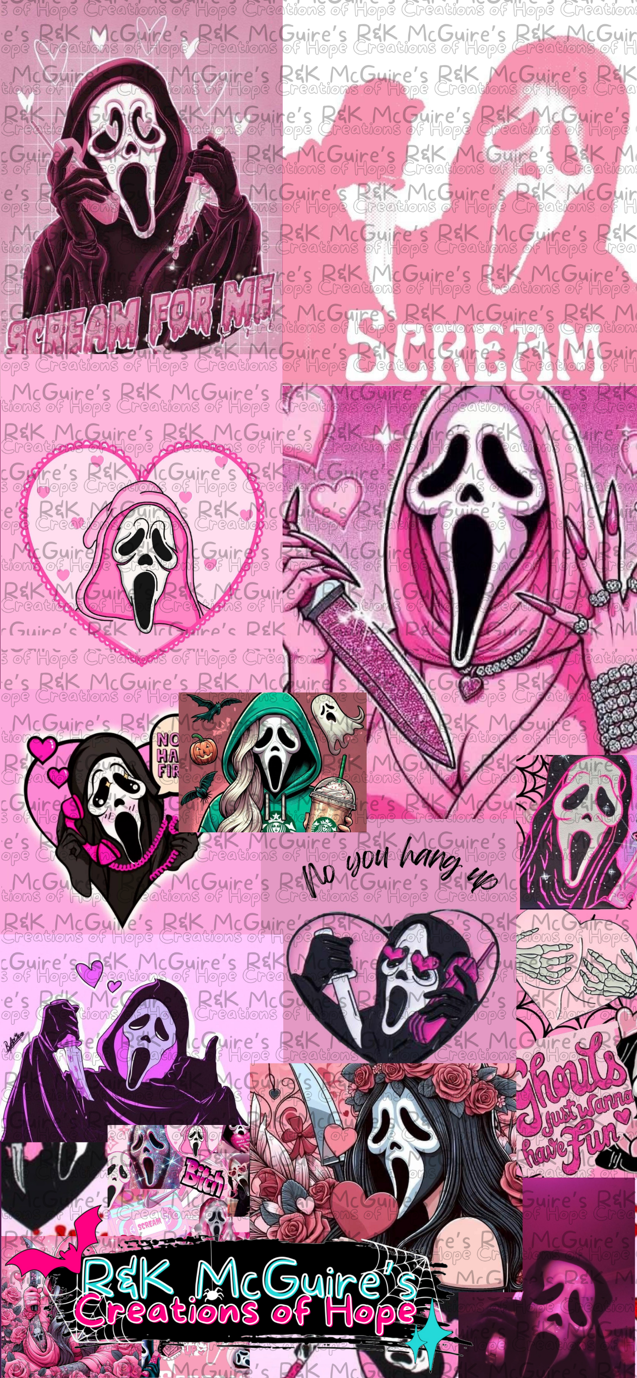 Screaming for fall digital phone back ground