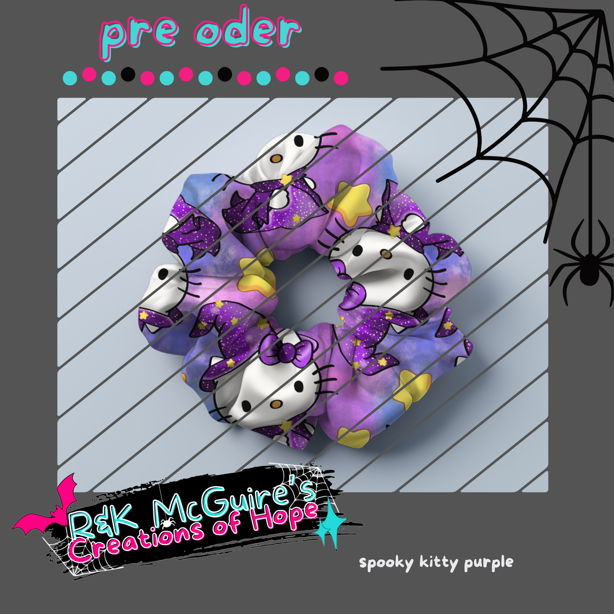 light purple Halloween kitty